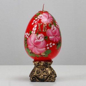 Свеча пасхальная большая с росписью "Яйцо",11х20 см, 670 гр