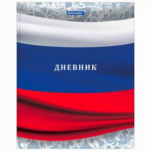 Дневник 1-4 класс 48 л., твердый, BRAUBERG, глянцевая ламинация, с подсказом, "Российский", 106017