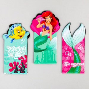 Disney Открытка с магнитными закладками &quot;Для самой милой&quot;, Принцессы, 3 шт.