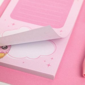Стикеры с липким слоем и ручка "Сладкие мечты"