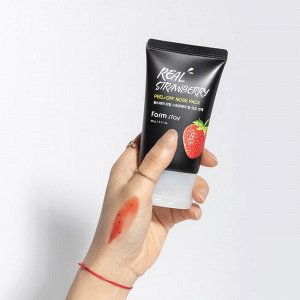 Mаска-пленка для носа с экстрактом клубники FarmStay Real Strawberry Peel Off Nose Pack, 60гр