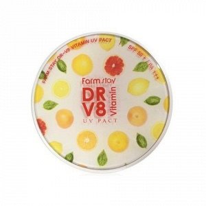 Farmstay Компактная пудра+запаска с витаминами  DR-V8 Vitamin UV Pack SPF50+ PA+++