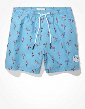 AE 5" Flamingo Print Swim Trunk