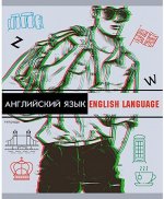 Тетрадь  48л &quot;Glitch&quot; по английскому языку ТТЛ487132 сплошной лак&quot;soft touch&quot;, выбор. лак Эксмо {Россия}
