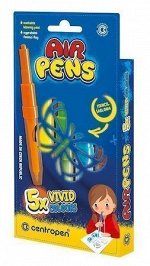 Фломастеры воздушные  5цв  AIR PENS VIVID COLOURS 615000561 Centropen {Чехия}