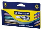 Набор 5 маркеров перманентных 2-3 мм 8690 METALLIC 686900501 Centropen {Чехия}