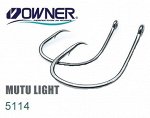 Крючок Owner 5114 Mutu Light №1 (8шт, ушко, чёрный)