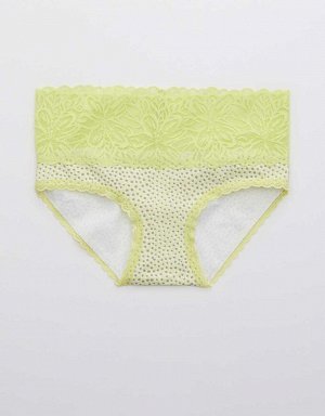 Aerie Cotton Firework Lace Printed Boybrief Underwear