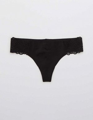 Aerie No Show Firework Lace Thong Underwear