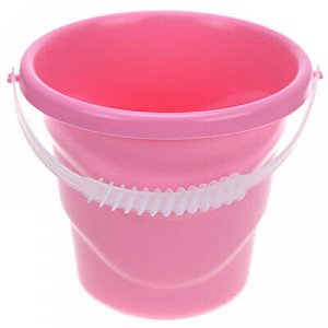 Ведро детское пластмассовое 1,4л, д16см, h14см, розовый (Рос