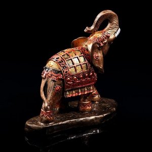 Сувенир "Слон бегущий" 27 см, цвет бронзовый, микс