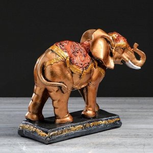 Сувенир "Слон бегущий" бронзовый цвет, 25 см, микс
