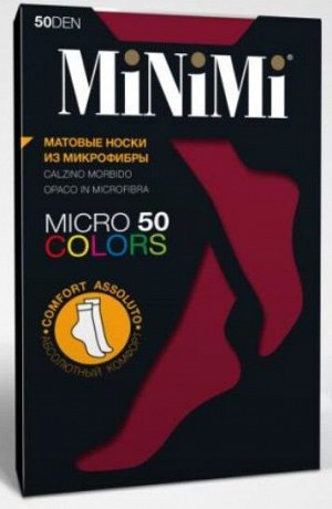 Minimi MICRO COLORS 50 calz. Носки женские матовые эластичные из микрофибры