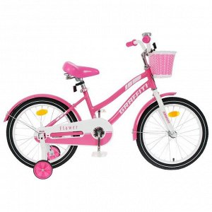 Велосипед 20" Graffiti Flower, цвет розовый/белый