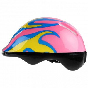 Шлем защитный детский OT-H6, размер M (55-58 см), цвет розовый