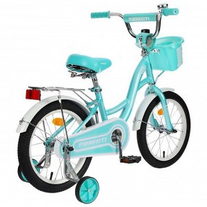 Велосипед 16" Graffiti Premium Girl, цвет мятный/белый