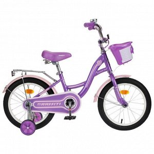 Велосипед 16" Graffiti Premium Girl, цвет сиреневый/розовый