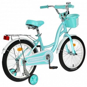 Велосипед 18" Graffiti Premium Girl, цвет мятный/белый
