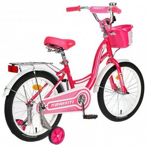 Велосипед 18" Graffiti Premium Girl, цвет розовый/белый
