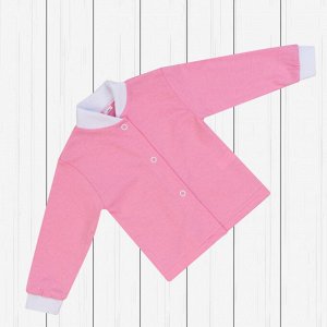 Кофточка для новорожденного с длинным рукавом однотонная  арт. 100к-розовый арт.100к-розовый