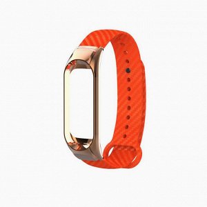 Ремешок WB04 carbon для "Xiaomi Mi Band 4" силиконовый (red)