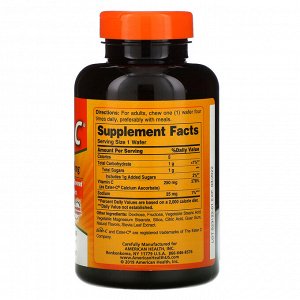 American Health, Ester-C, с апельсиновым вкусом, 250 мг, 125 жевательных таблеток