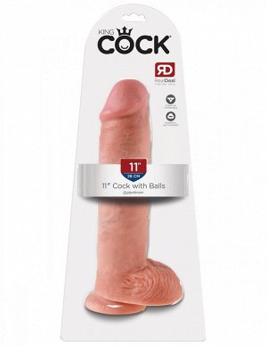 Гигантский фаллос на присоске King Cock 11&#039;&#039; Cock with Balls