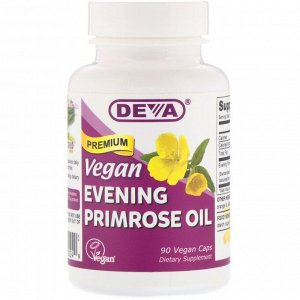 Deva, Веганское масло примулы вечерней высшего сорта, 90 веганских капсул