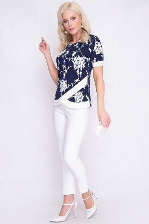 Блузка Блузка из легкого трикотажного полотна с контрастной отделкой.

Cостав:
30% вискоза 65% п/э,5% эластан