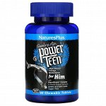 NaturesPlus, Source of Life, Power Teen, для мальчиков-подростков, натуральный вкус лесных ягод, 60 жевательных таблеток
