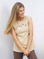 Футболка &quot;Дайсон&quot; для беременных; цвет: бежевый