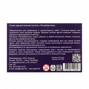 Пастель сухая, набор 9 цветов, Hard, Спектр "Петербургская", D-8.5мм /L-65 мм, круглое сечение, художественная