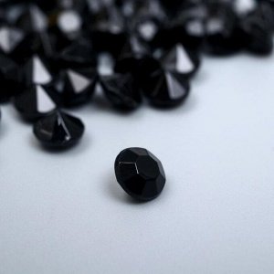 Декор для творчества акрил кристалл "Чёрная" цвет № 14 d=0,6 см набор 125 шт 0,6х0,6х0,4 см   544899