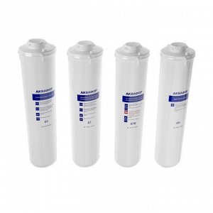 Система для фильтрации воды "Аквафор" Кристалл Эко Н, К3/КН/К7В/К7, 4-х ступенчатый, с краном, 2.5 л/мин
