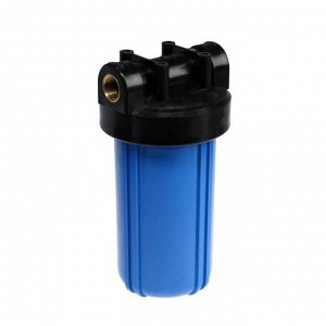 Корпус для фильтра AquaKratos АКv-210, BB-10, 1", для холодной воды, ключ, кронштейн, синий