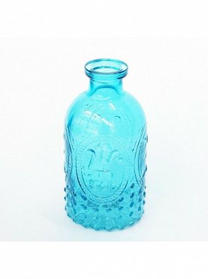 Бутыль Французская лилия стекло 6,5 х 12 см цвет голубой