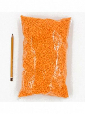 Наполнитель шарики пенопласт 4 мм цвет оранж HS-26-2