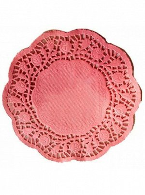 Салфетки ажурные цветные 150/61 d 15 см круглые Розовый лотос