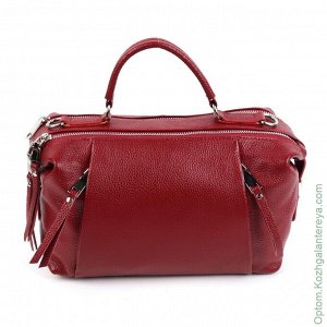 Женская кожаная сумка 1446-А Л.Вайн красный