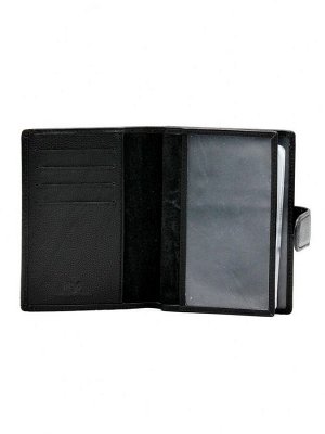 Мужская кожаная обложка для паспорта и автодокументов с RFID защитой Doublecity 097-DC23-17A черный