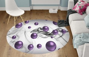 Design Studio 3D 3D Ковер «Фиолетовые шары и дымка»
