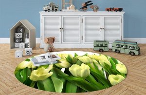 3D Ковер «Тюльпаны с каплями росы»