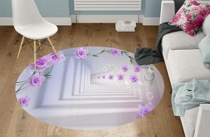 3D Ковер «Тоннель с розами»