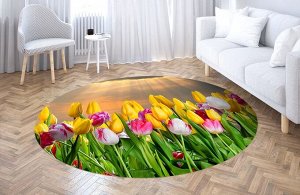 3D Ковер «Тюльпаны в лучах заката»