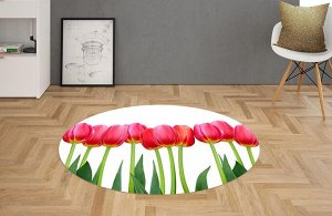 3D Ковер «Ряд тюльпанов»
