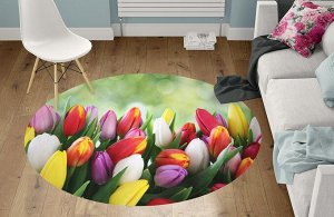 3D Ковер «Разноцветные тюльпаны»