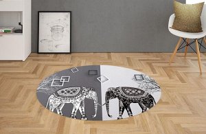 3D Ковер «Слоны в стиле модерн»