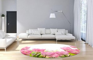 3D Ковер «Нежные розовые тюльпаны»