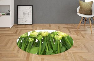 3D Ковер «Нежные желтые тюльпаны»