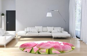 3D Ковер «Крупные розовые тюльпаны»